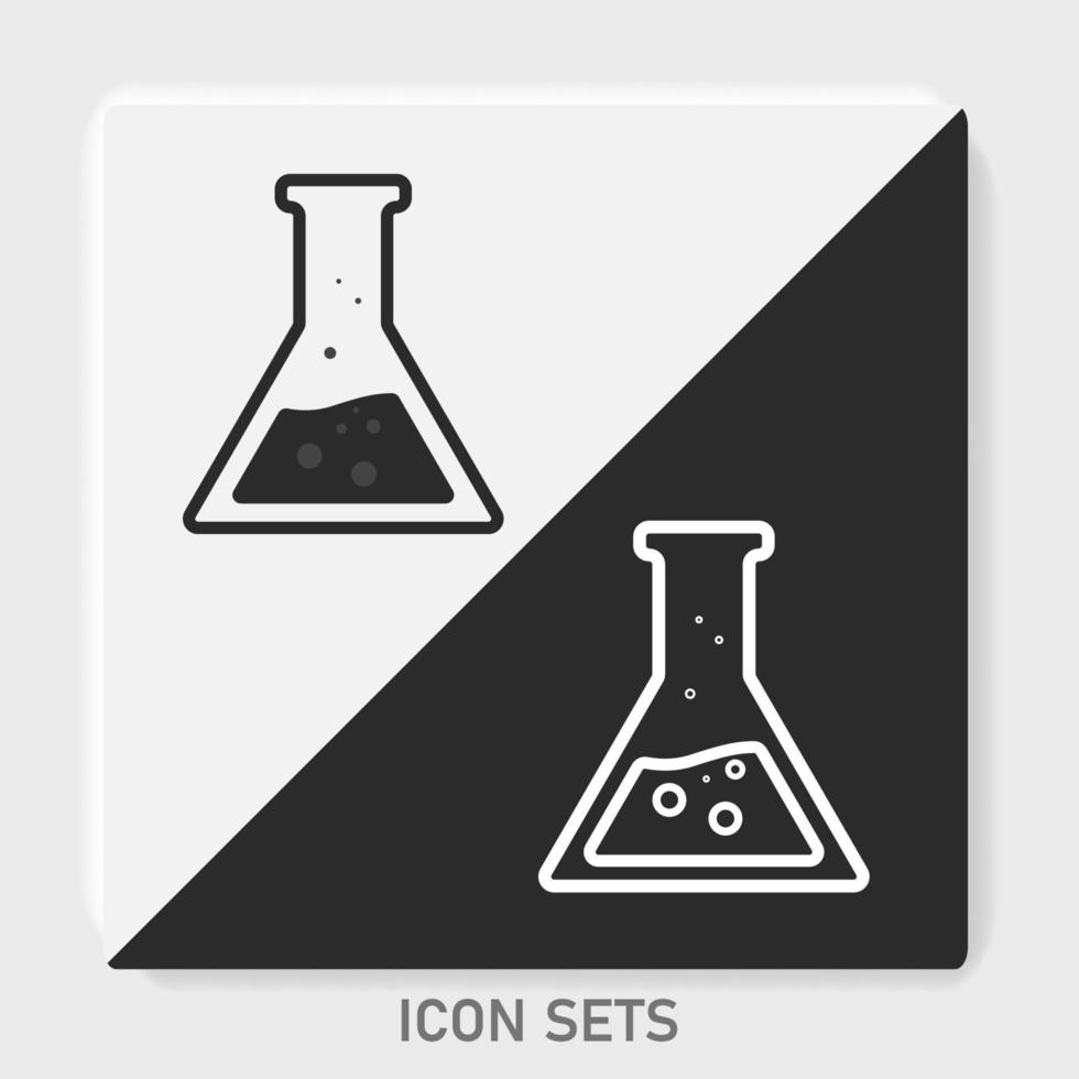 Chemistry Glass Beaker Icon in Vector
