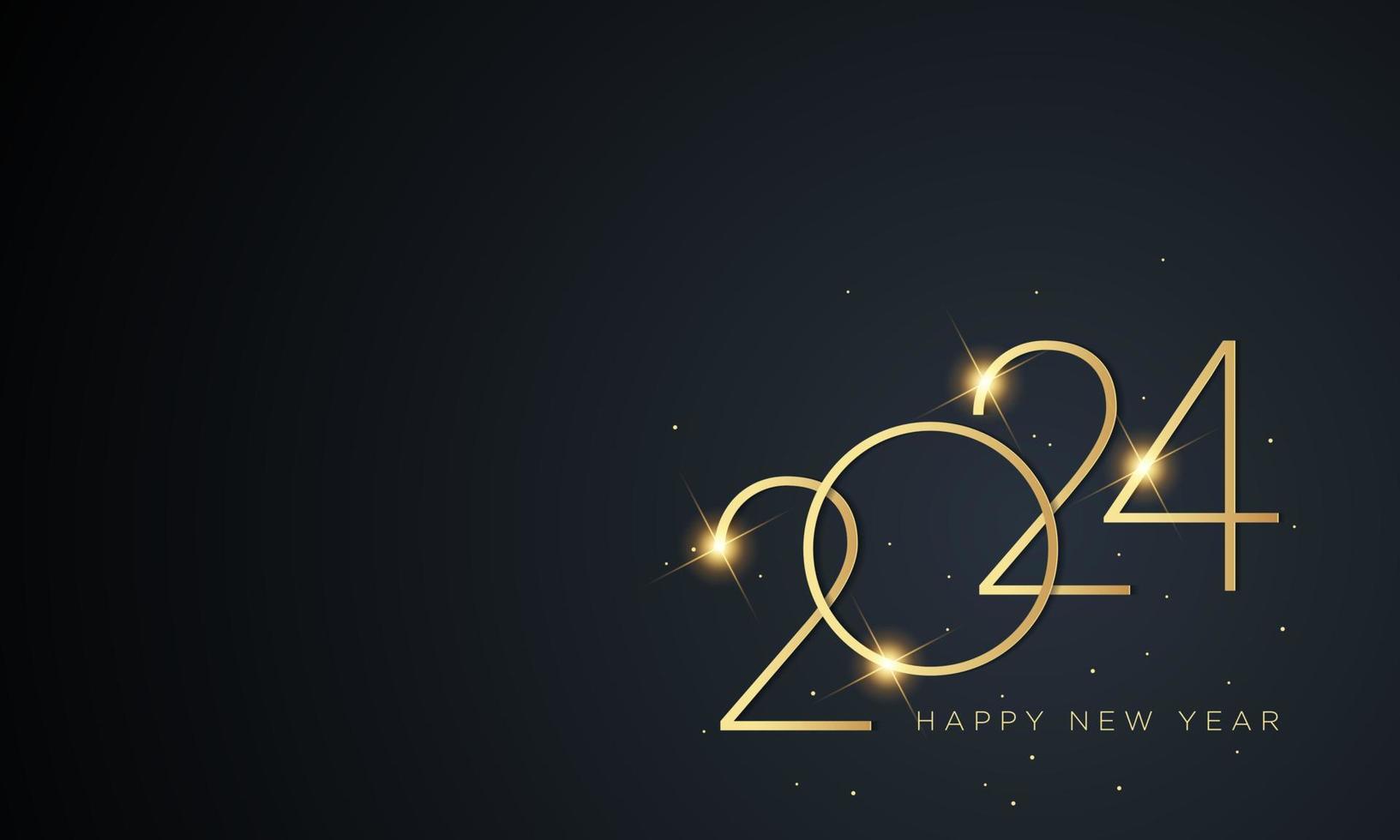 Diseño de fondo de feliz año nuevo 2024. vector