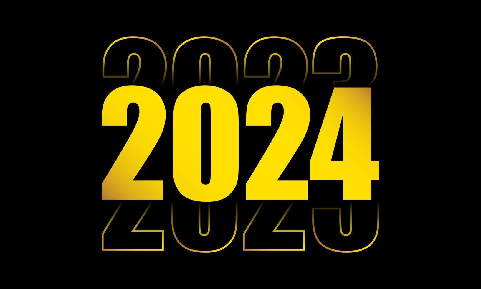 Diseño de fondo de feliz año nuevo 2024. vector