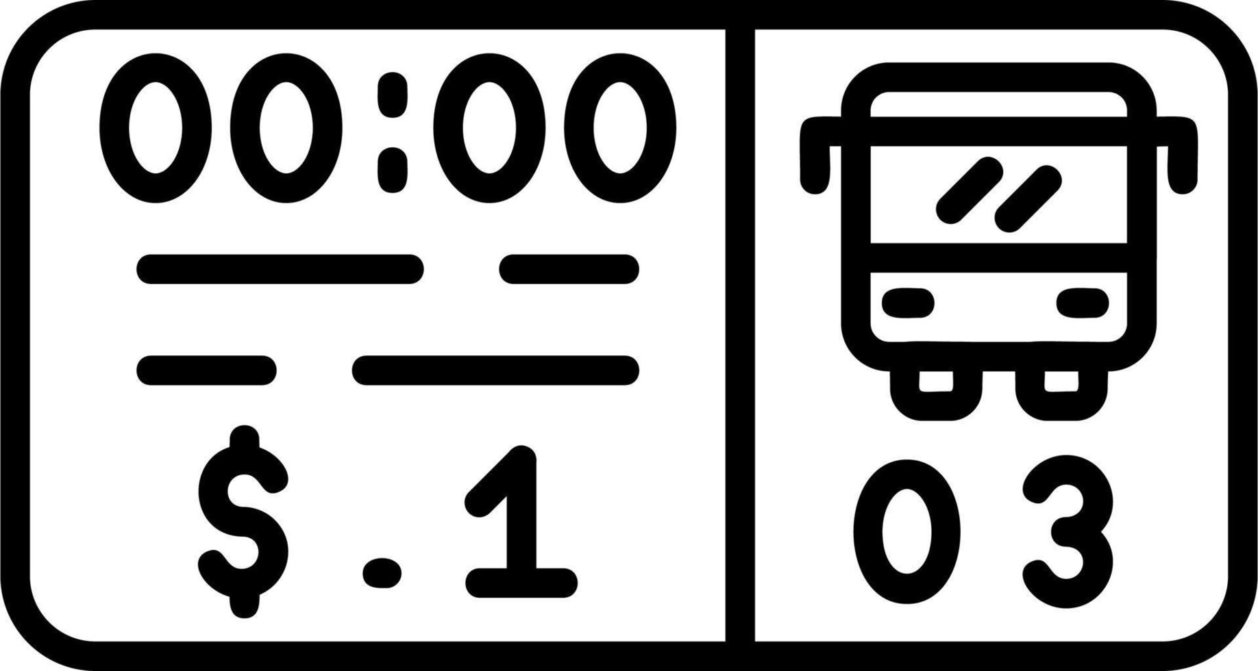 Bus Ticket Vector Icon
