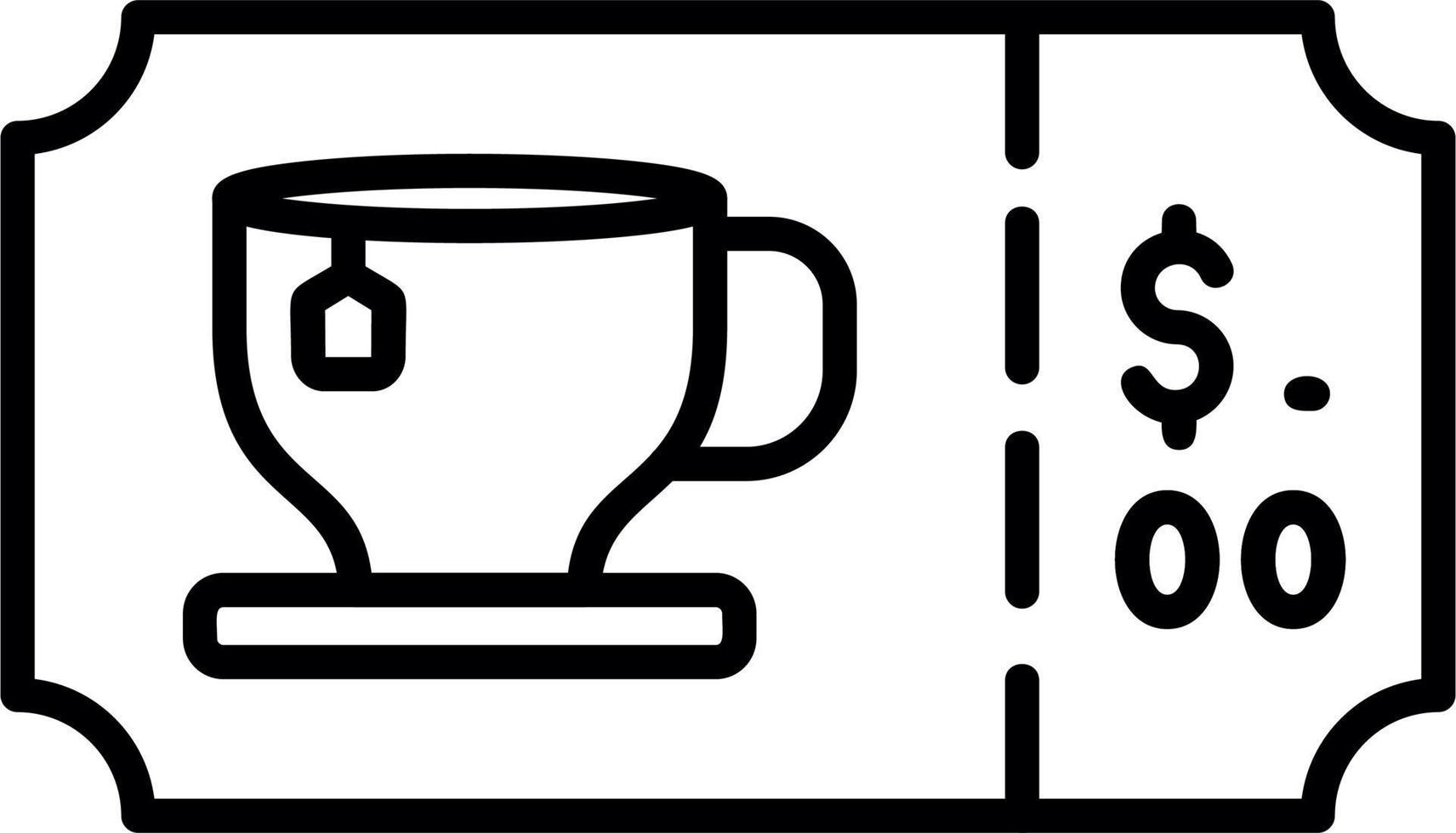 Tea Ticket Vector Icon