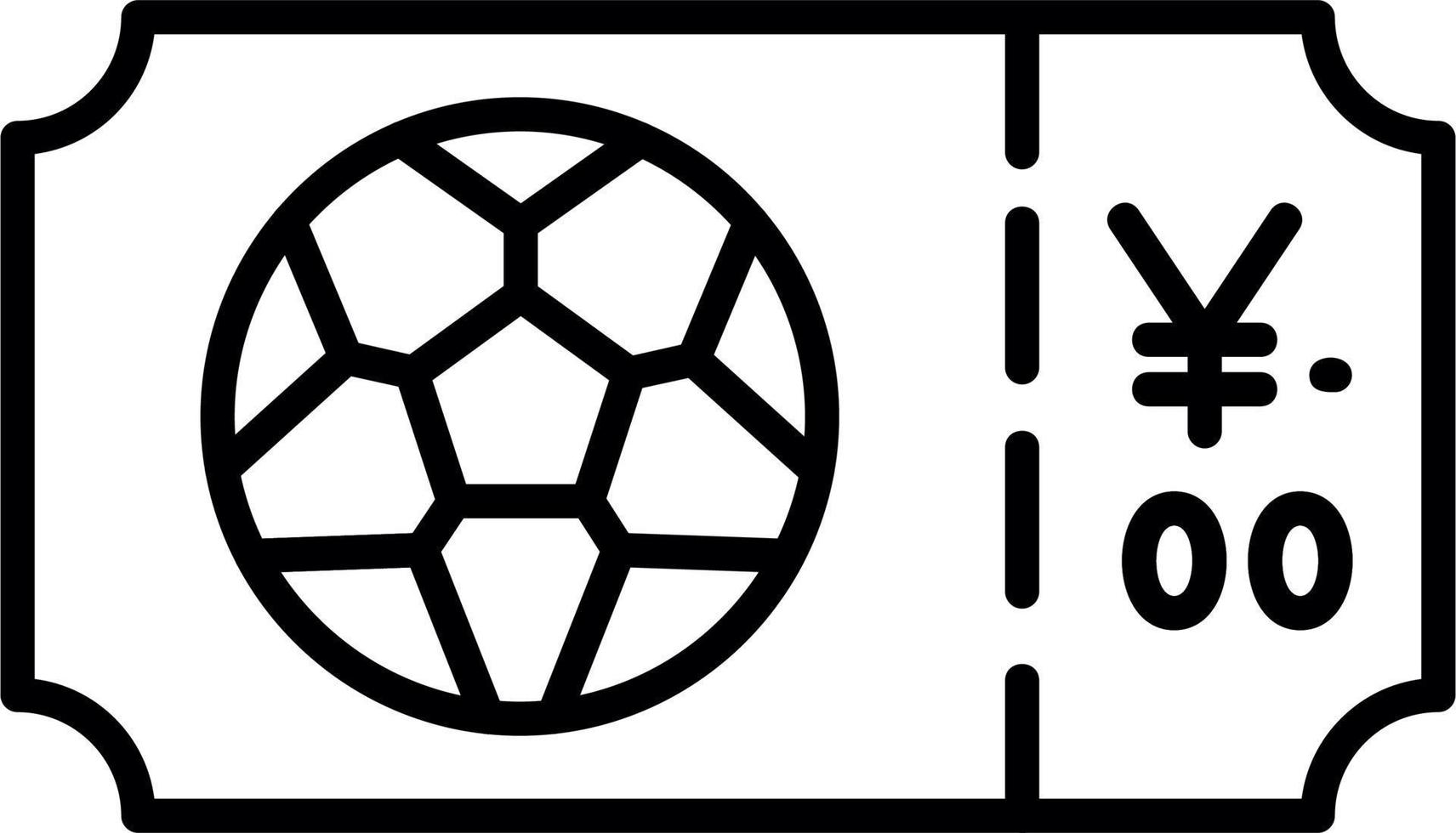 Football Ticket Vector Icon