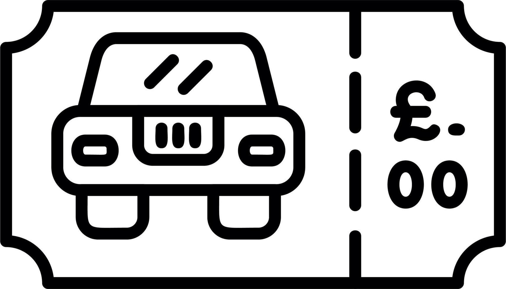 Parking Ticket Vector Icon