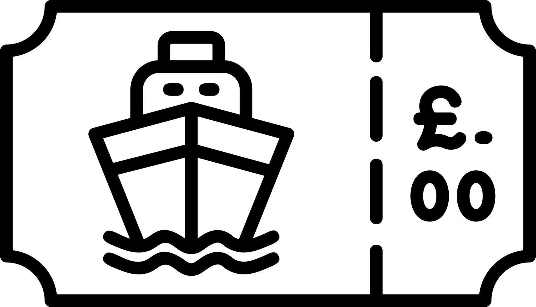Boat Ticket Vector Icon