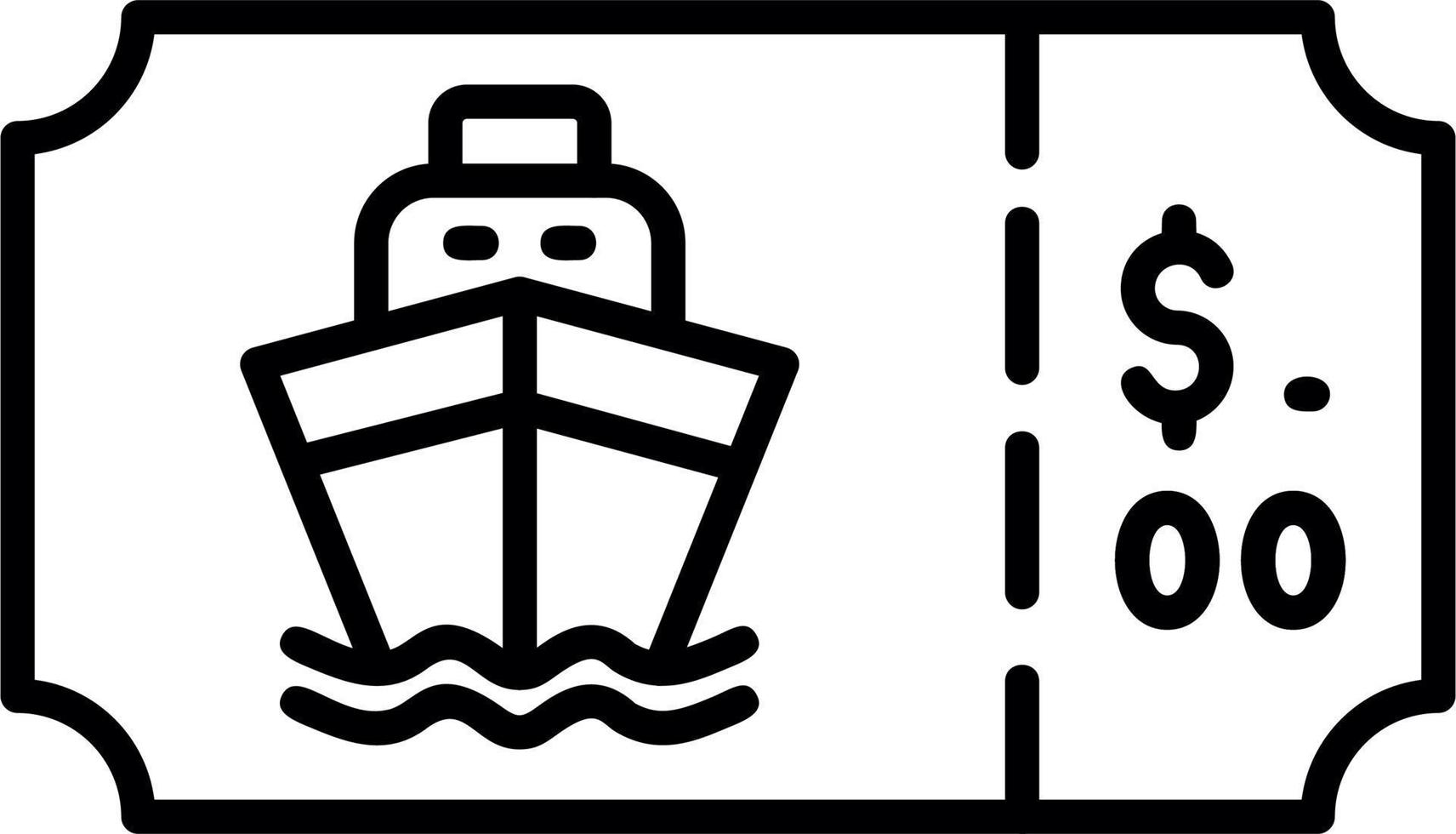 Boat Ticket Vector Icon