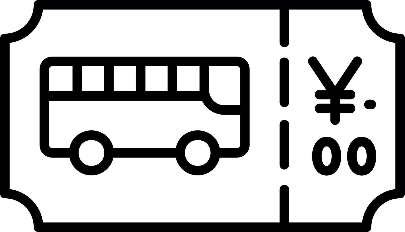 Bus Ticket Vector Icon