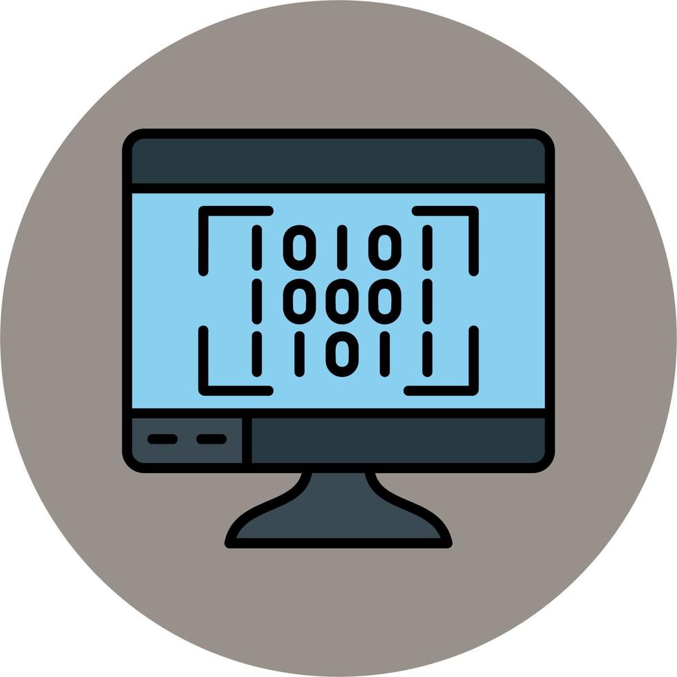 Binary Code Vector Icon