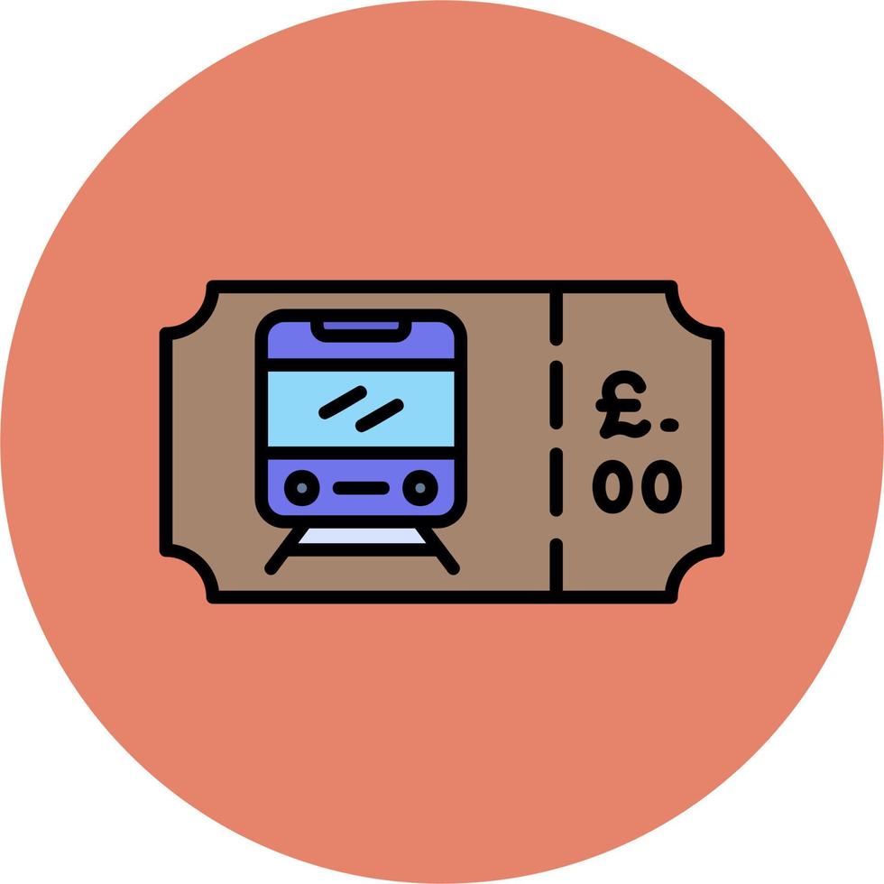 Metro Ticket Vector Icon