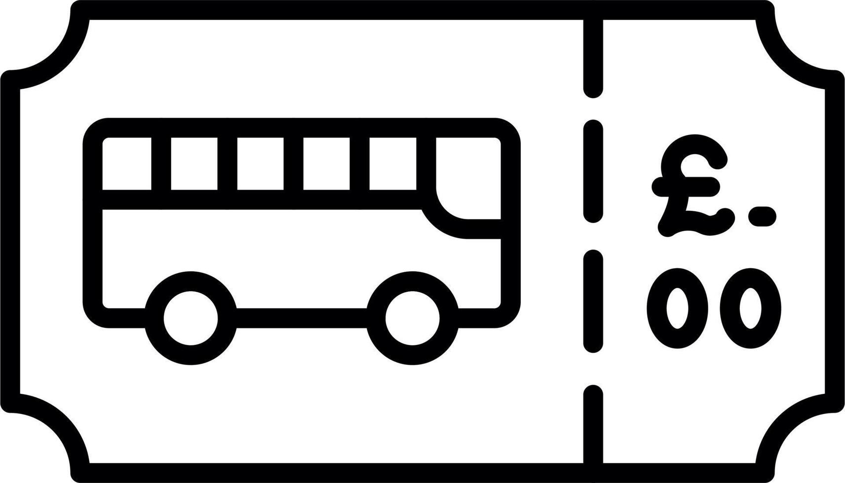 Bus Ticket Vector Icon