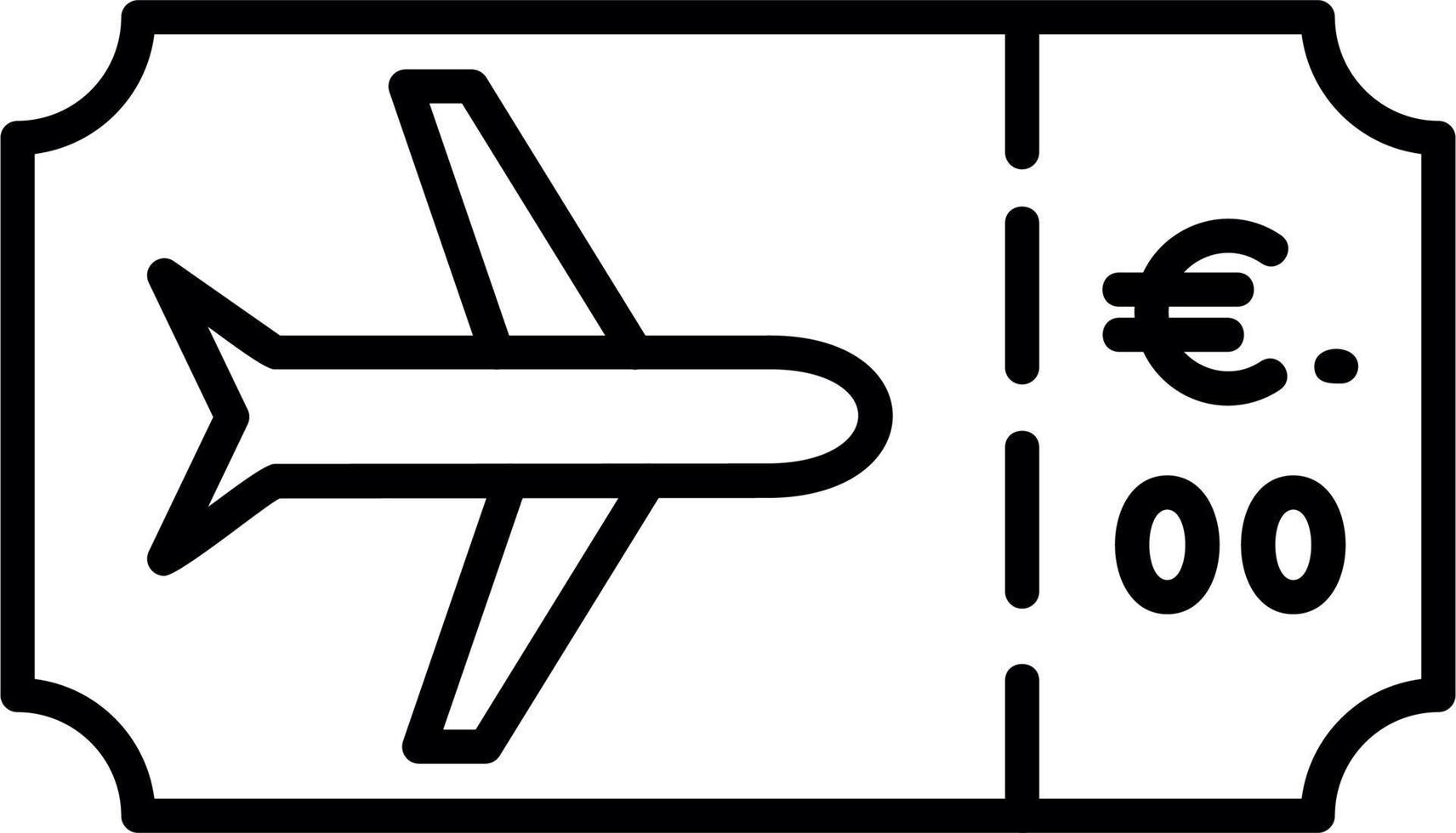 Plane Ticket Vector Icon