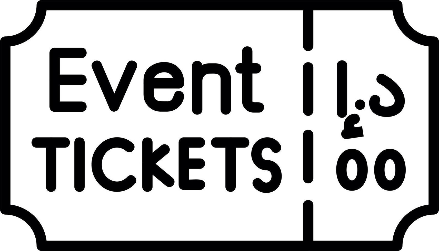 Event Ticket Vector Icon