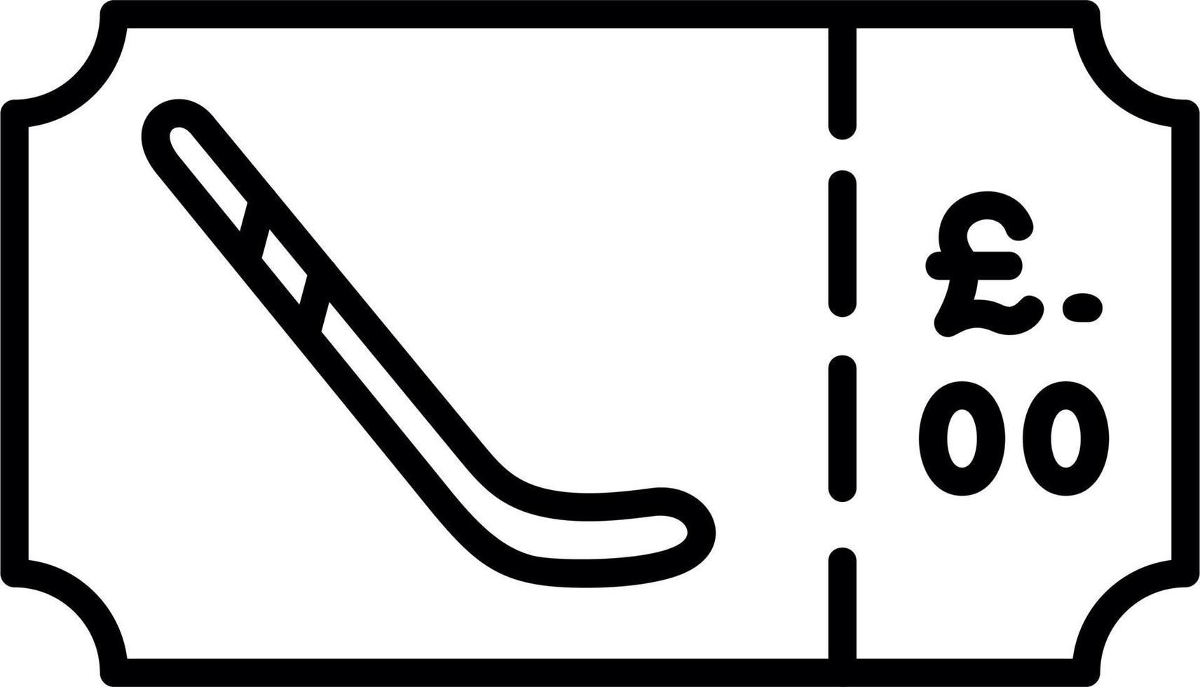 Hockey Ticket Vector Icon