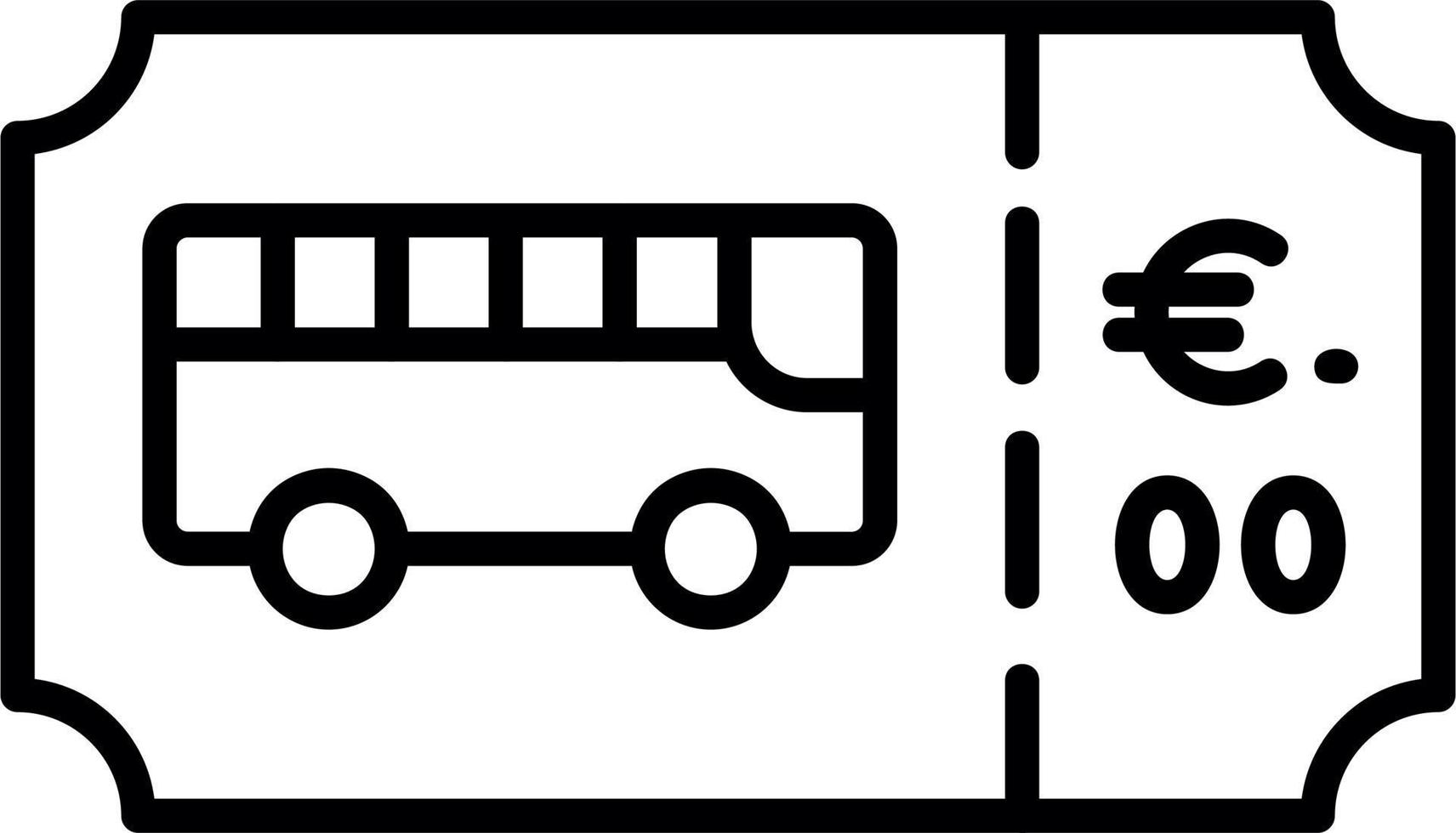 Bus Ticket Vector Icon