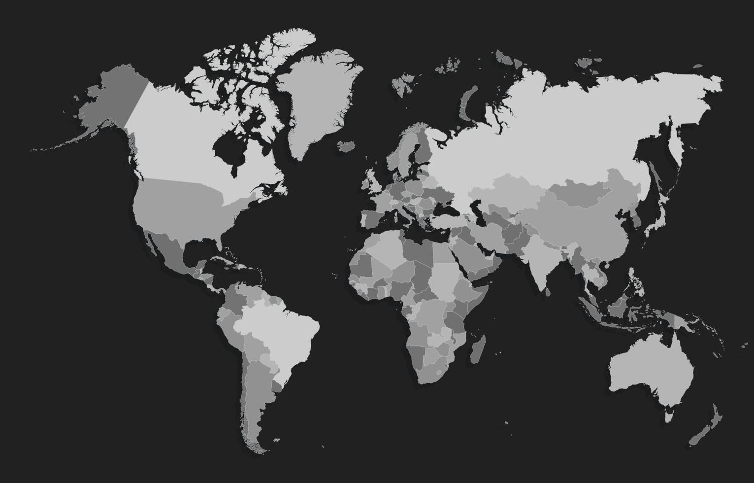 World Map Black White Background Concept vector