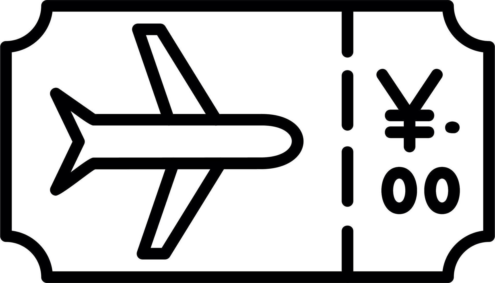 Plane Ticket Vector Icon