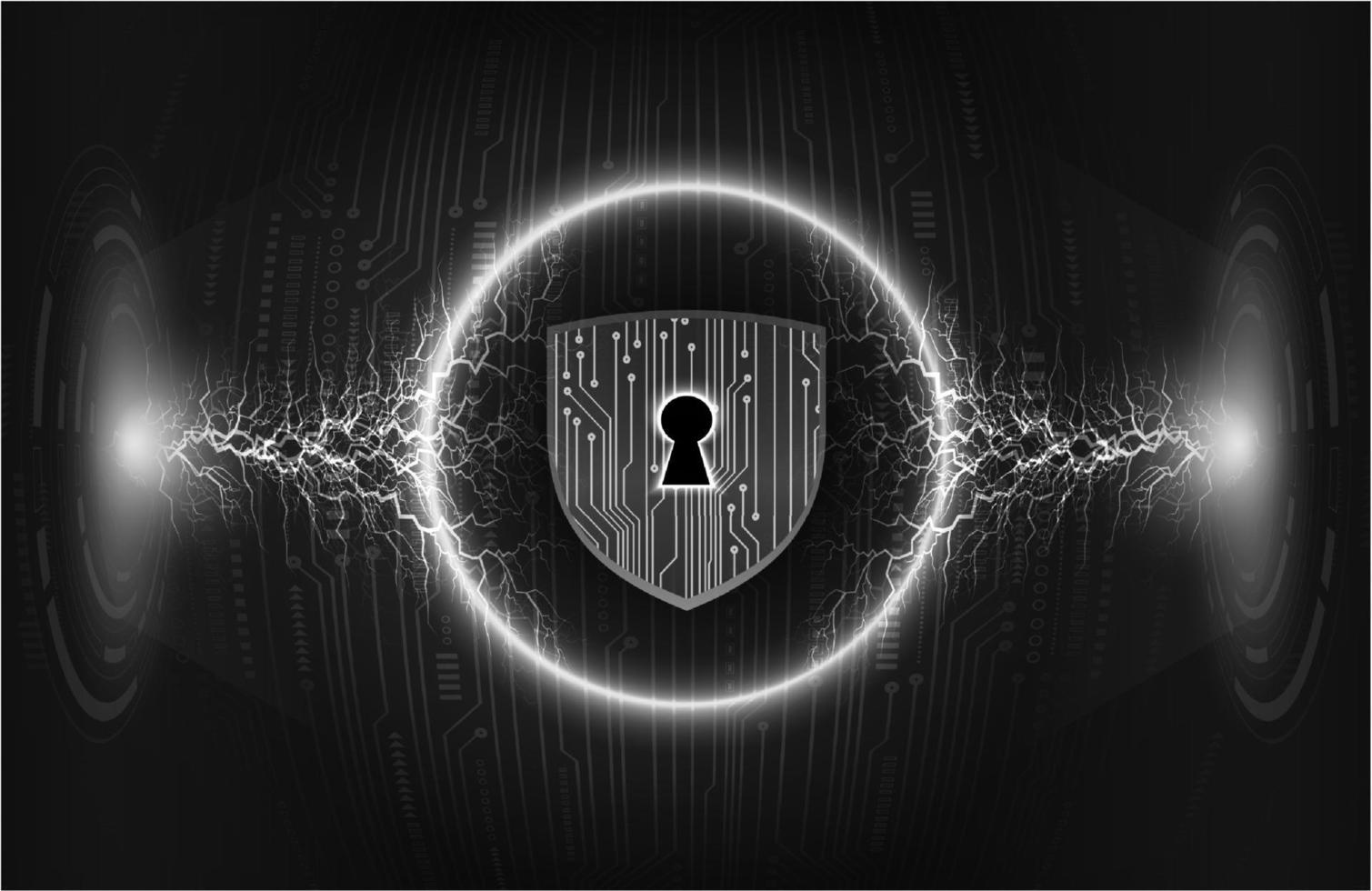 Modern Cybersecurity Technology Background with padlock vector