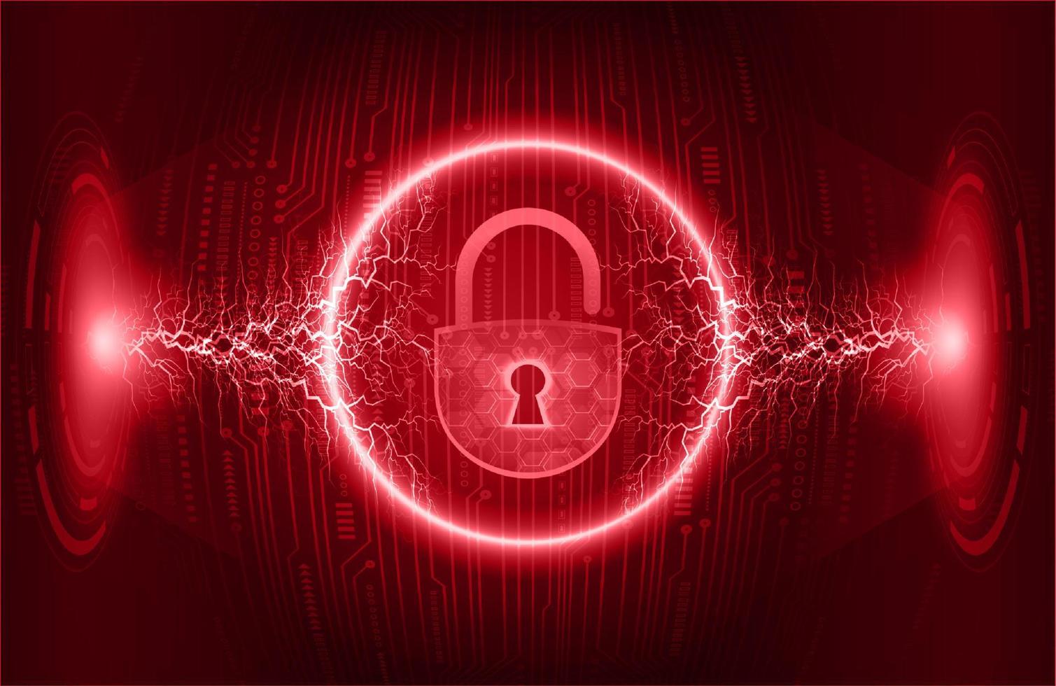 Modern Cybersecurity Technology Background with padlock vector