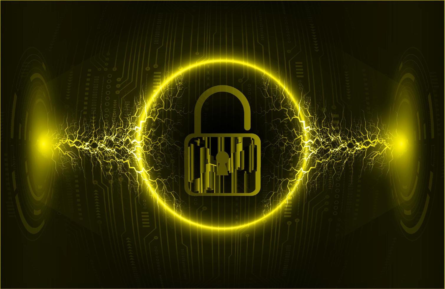Modern Cybersecurity Technology Background with padlock vector