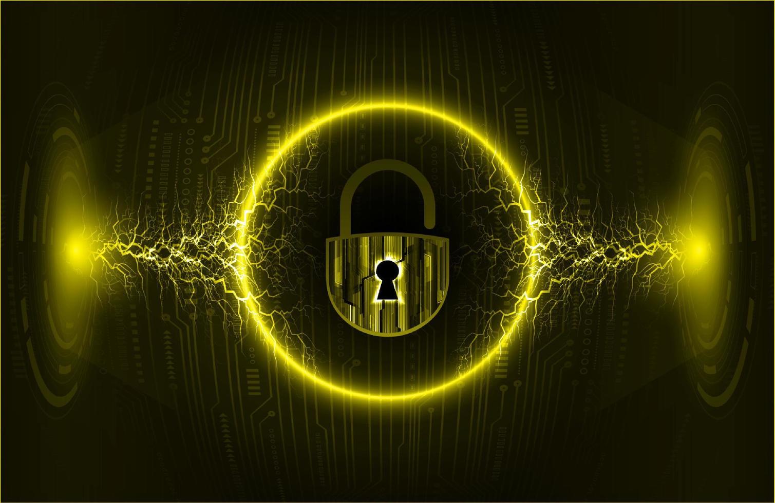 Modern Cybersecurity Technology Background with padlock vector