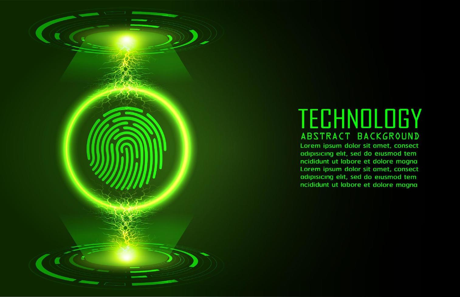 Modern Cybersecurity Technology Background with finger print vector