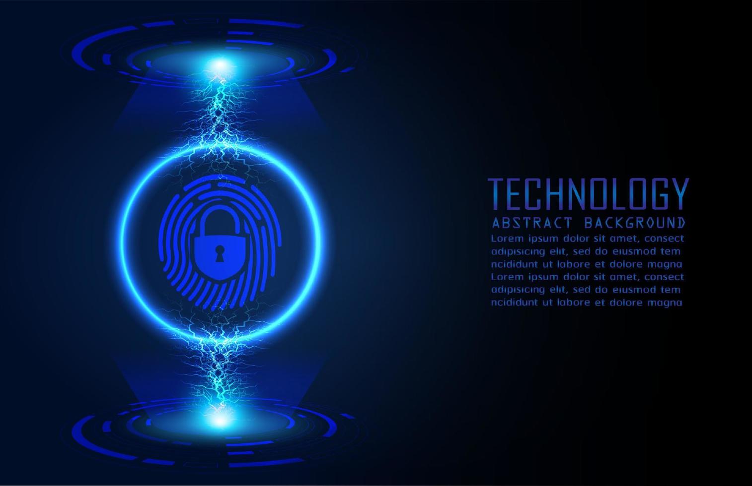 Fondo de tecnología de ciberseguridad moderna con candado vector