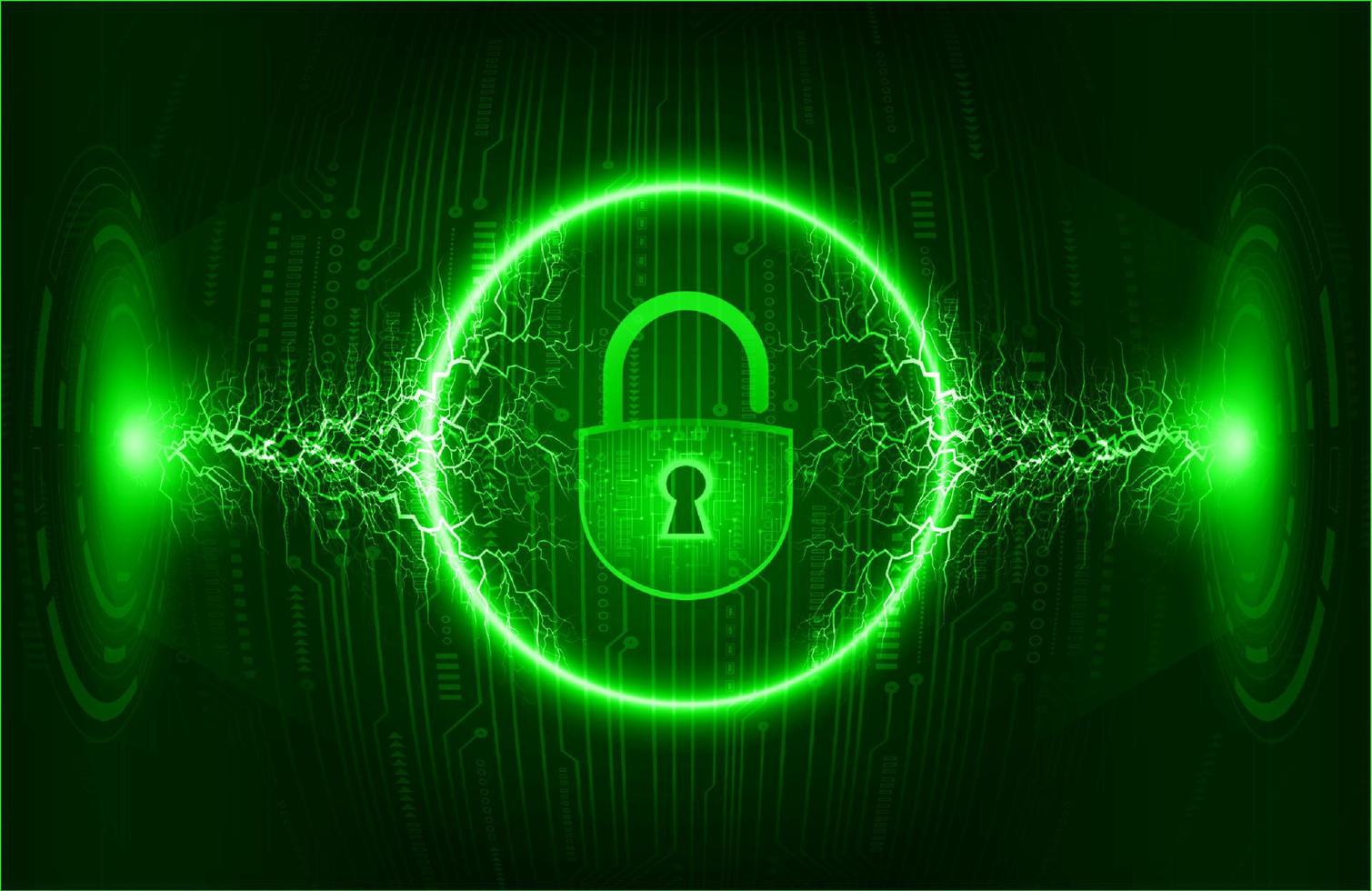 Modern Cybersecurity Technology Background with padlock vector