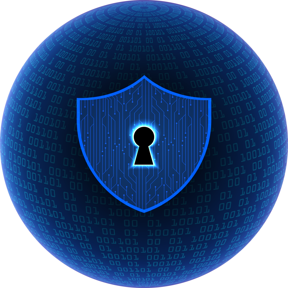 Modern Technology Lock and Shield Crop-out png