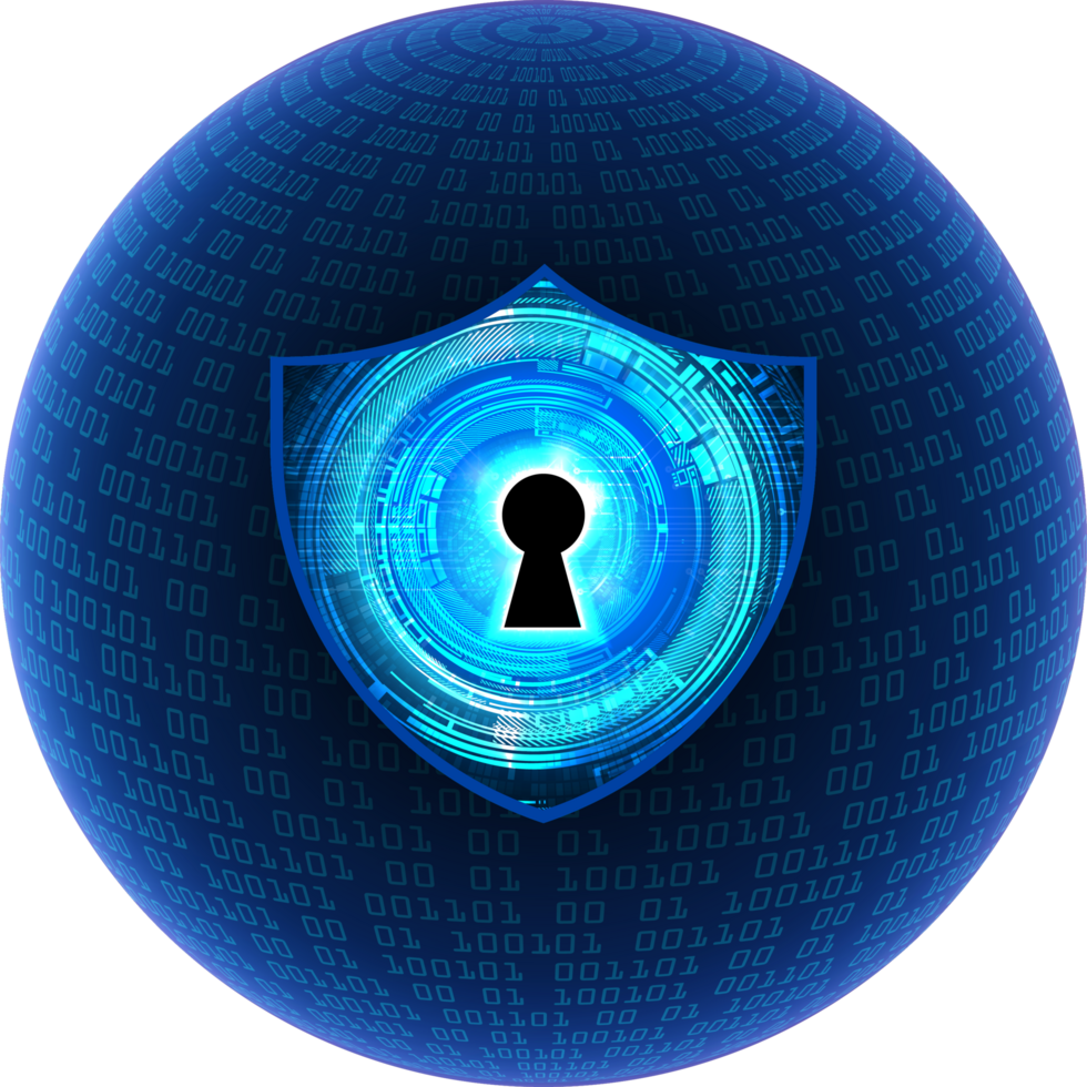 Modern Technology Lock and Shield Crop-out png