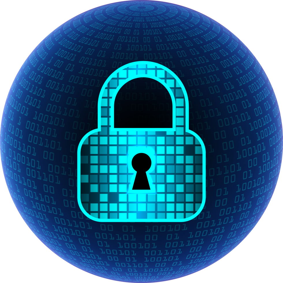 Modern Technology Padlock Crop-out png