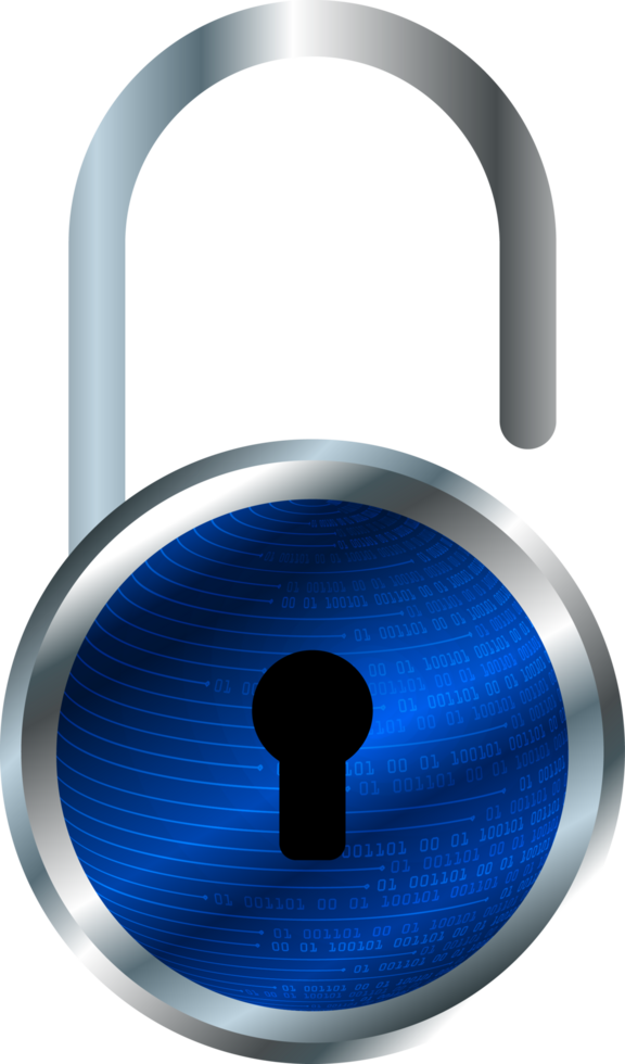 Modern Technology Padlock Crop-out png