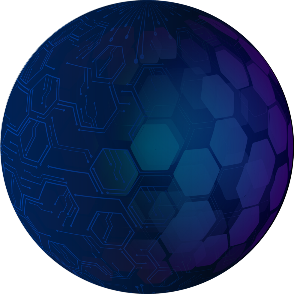 globe bleu technologie moderne png