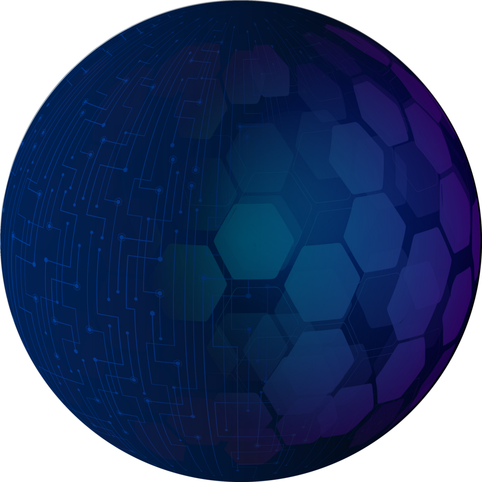 globe bleu technologie moderne png