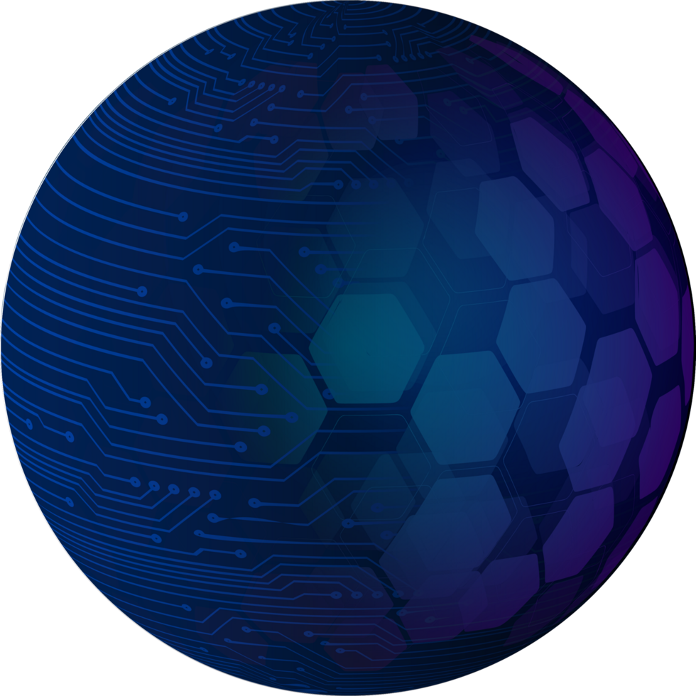 globe bleu technologie moderne png