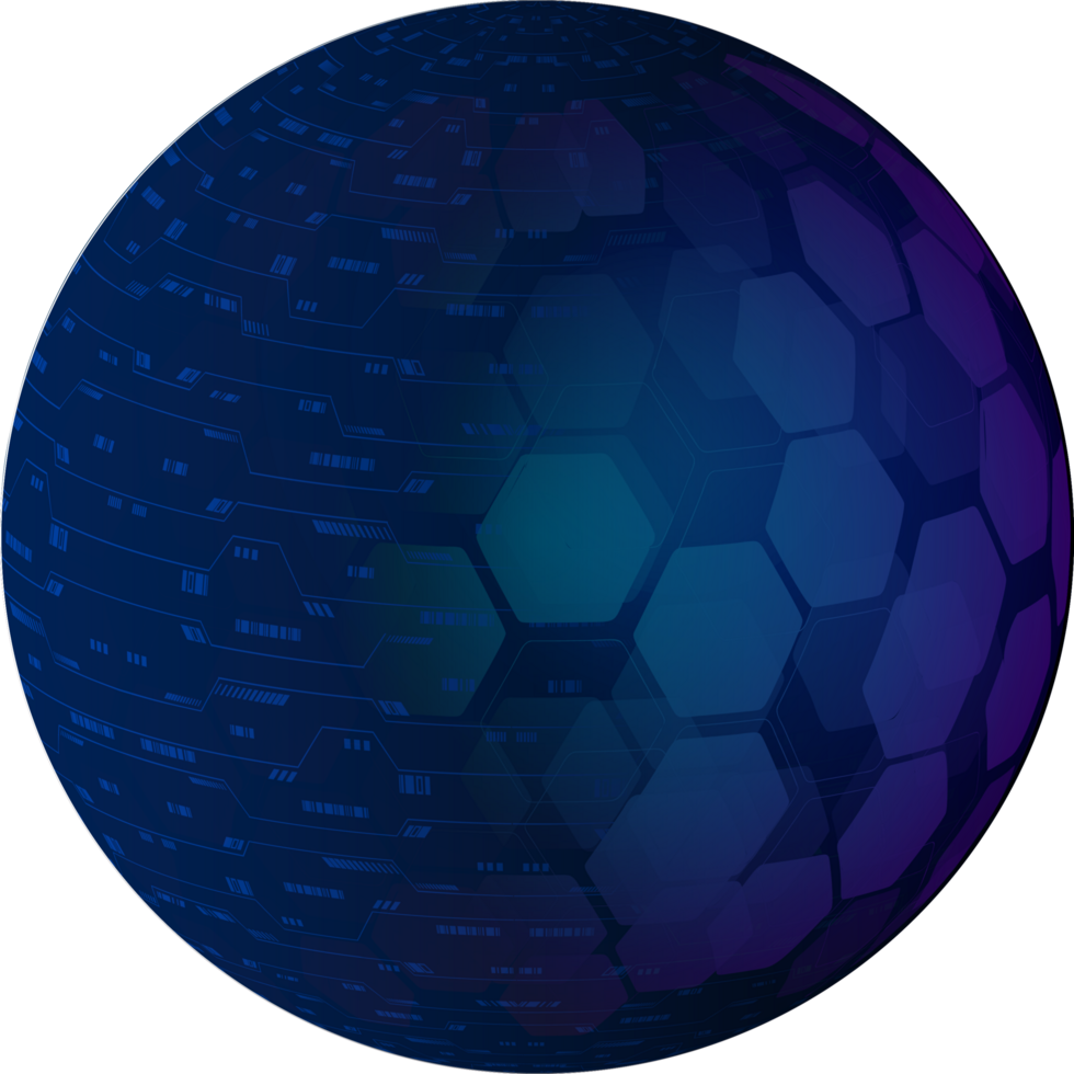 recorte de globo azul de tecnología moderna png