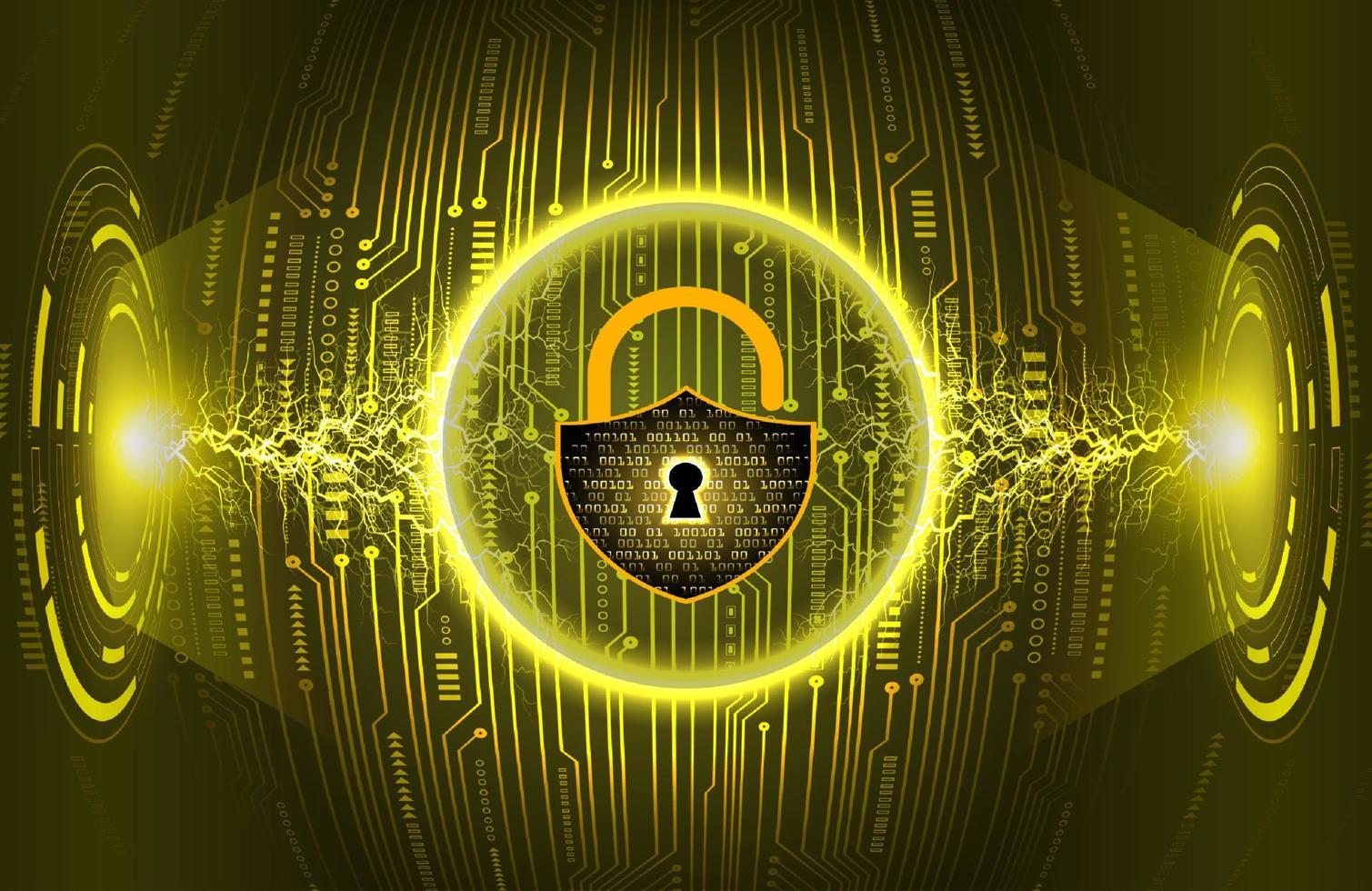 Modern Cybersecurity Technology Background with padlock vector