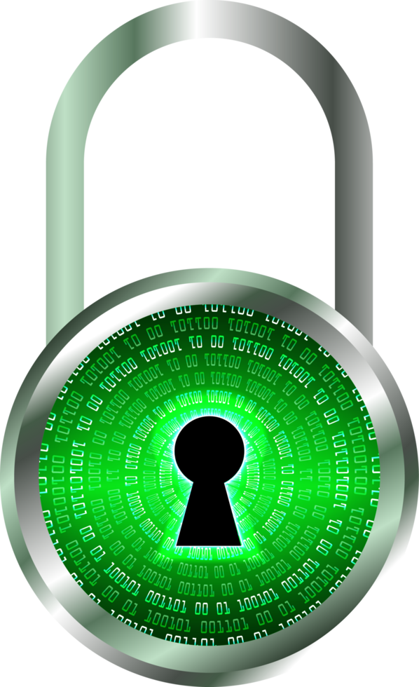 Modern Technology Padlock Crop-out png