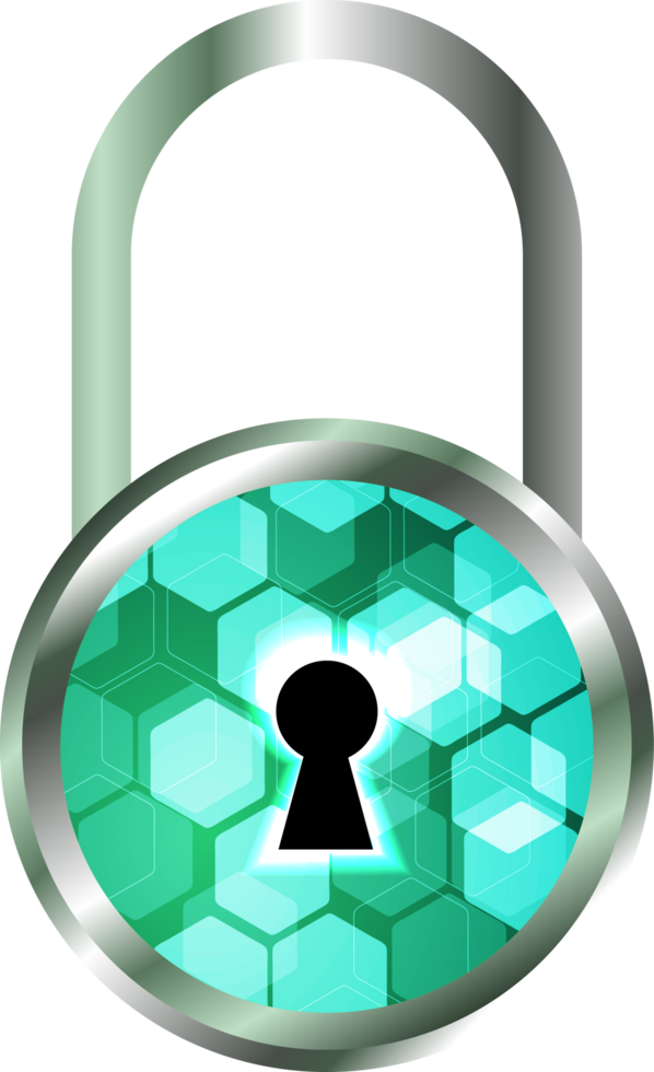 Modern Technology Padlock Crop-out png