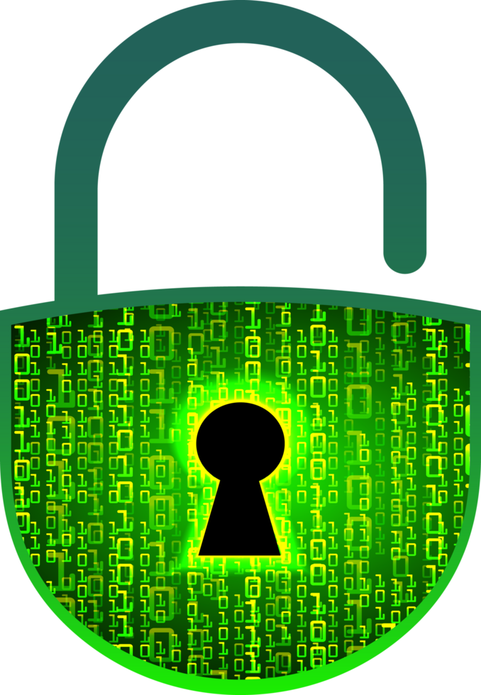 Modern Technology Padlock Crop-out png