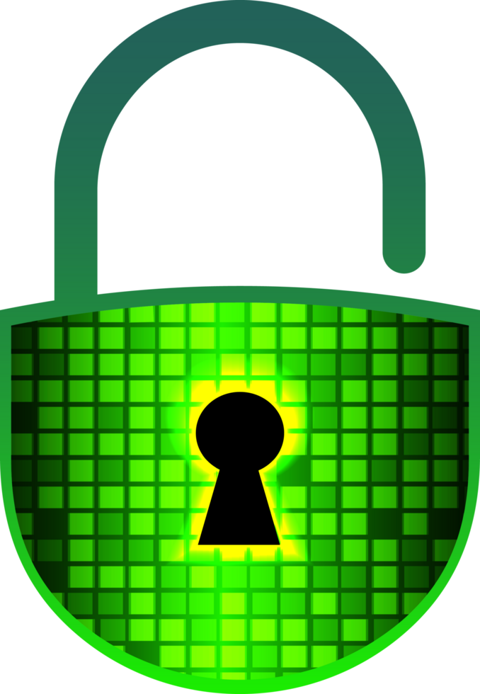 Modern Technology Padlock Crop-out png