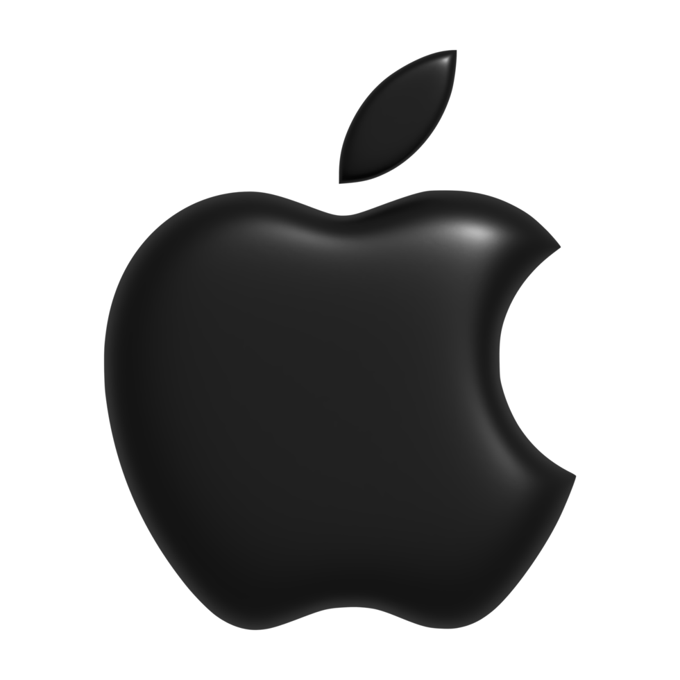 3d logo de manzana iphone png