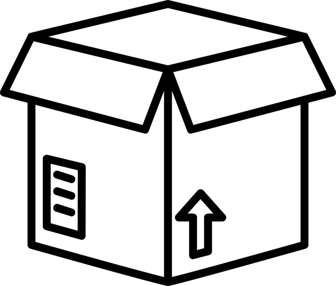 icono de vector de caja abierta