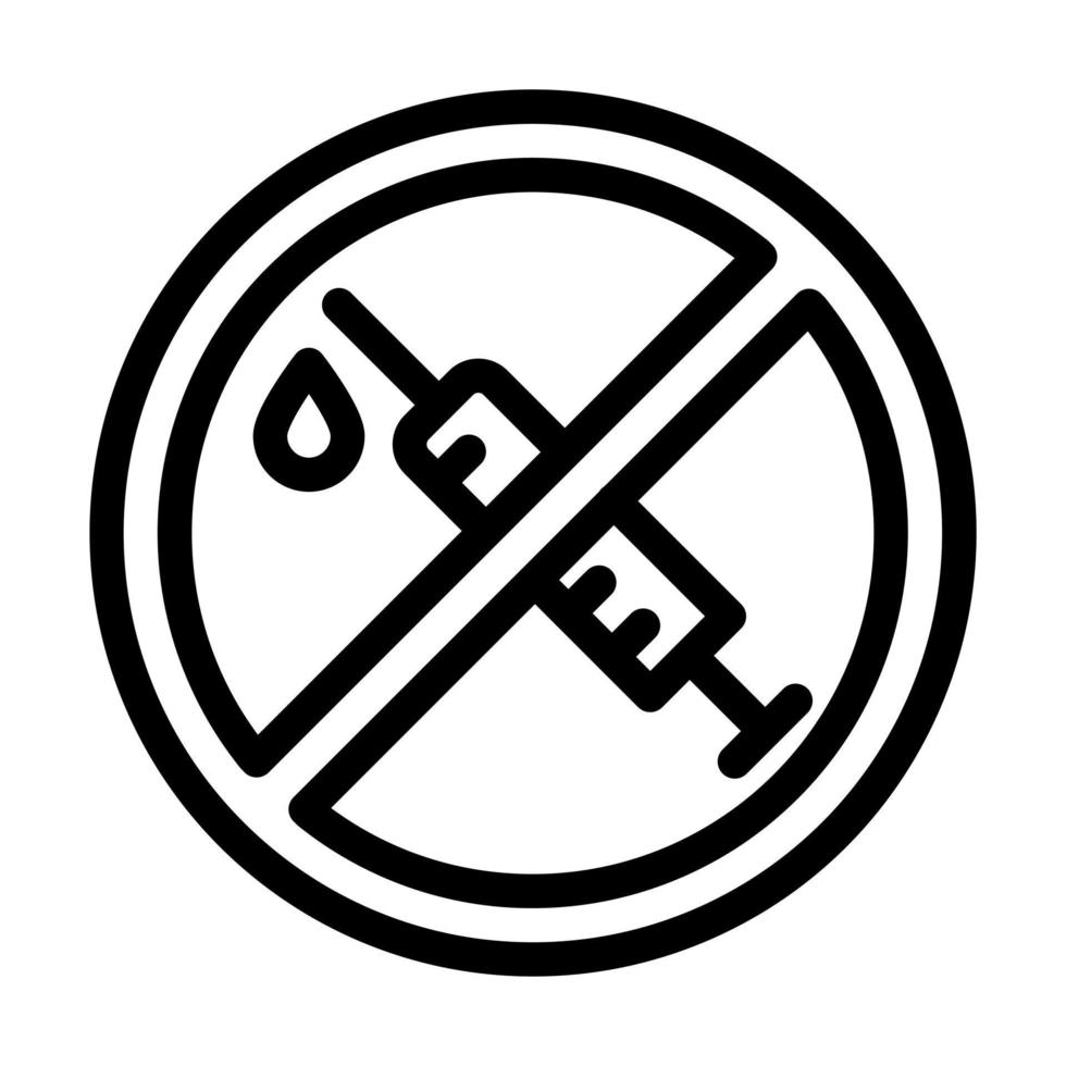 No drogas icono diseño vector