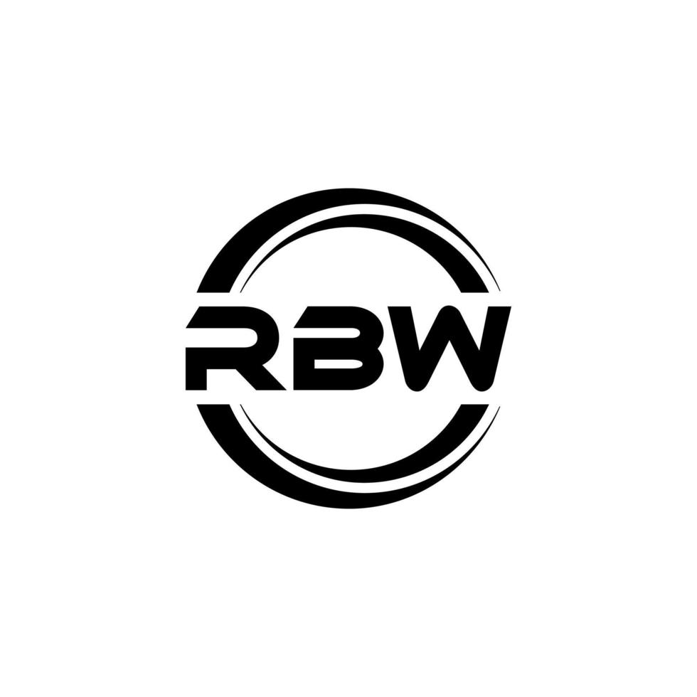 RBW letter logo design in illustration. Vector logo, calligraphy ...