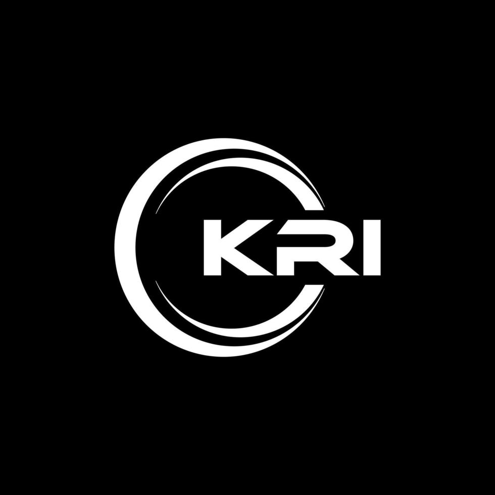 kri letra logo diseño en ilustración. vector logo, caligrafía diseños para logo, póster, invitación, etc.