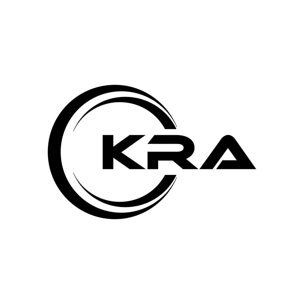 kra letra logo diseño en ilustración. vector logo, caligrafía diseños para logo, póster, invitación, etc.