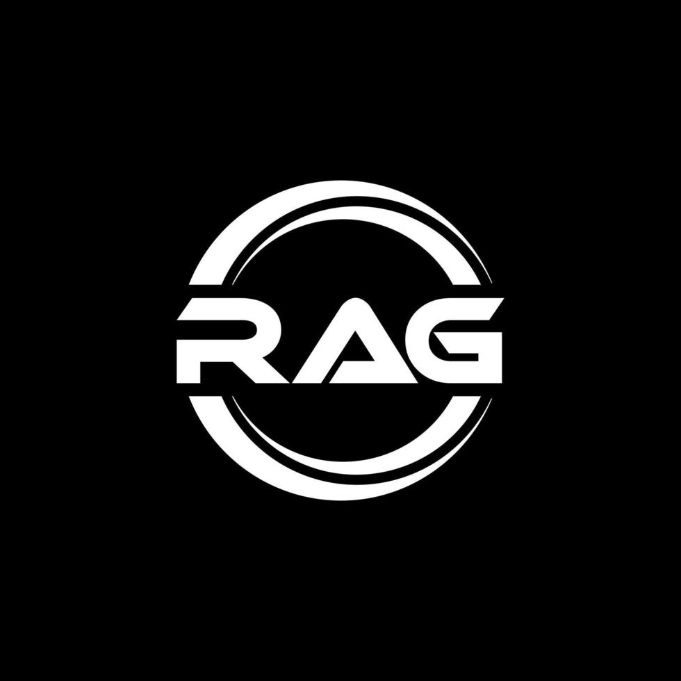 RAG letter logo design in illustration. Vector logo, calligraphy designs for logo, Poster, Invitation, etc.