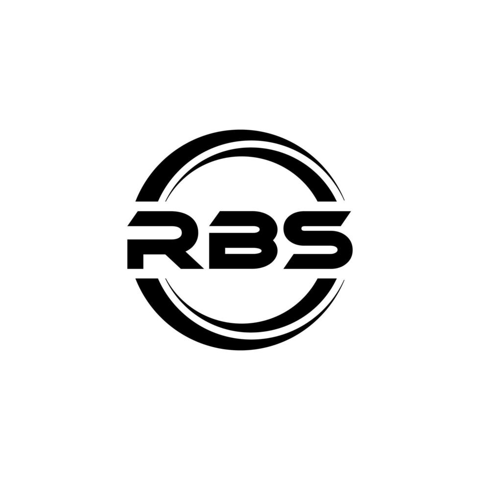 RBS letter logo design in illustration. Vector logo, calligraphy designs for logo, Poster, Invitation, etc.