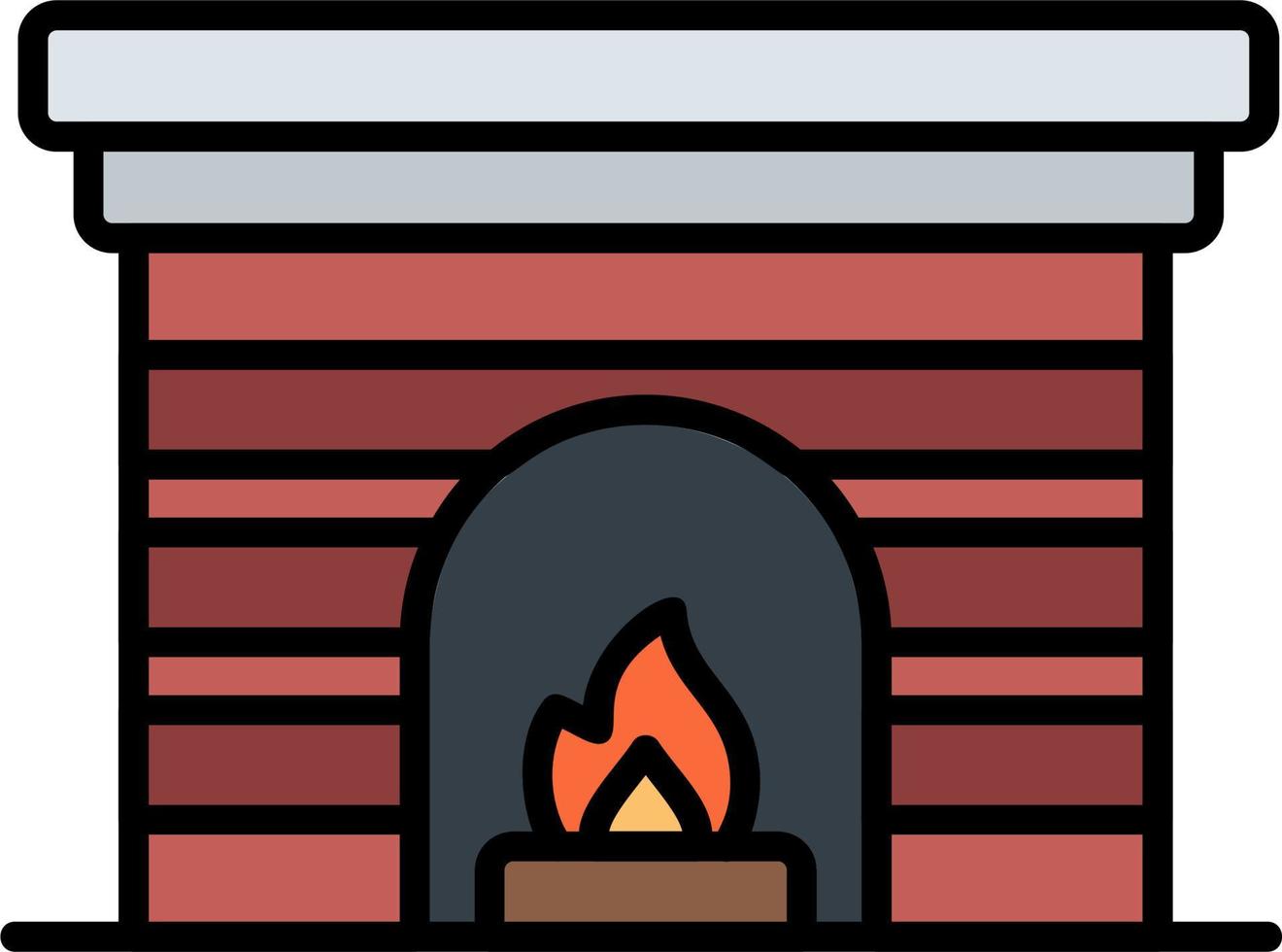 Fireplace Vector Icon