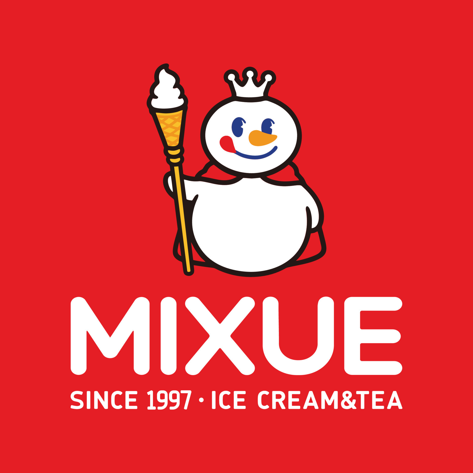 Mixue logo design banner, mixue logo icon with red background 20490050