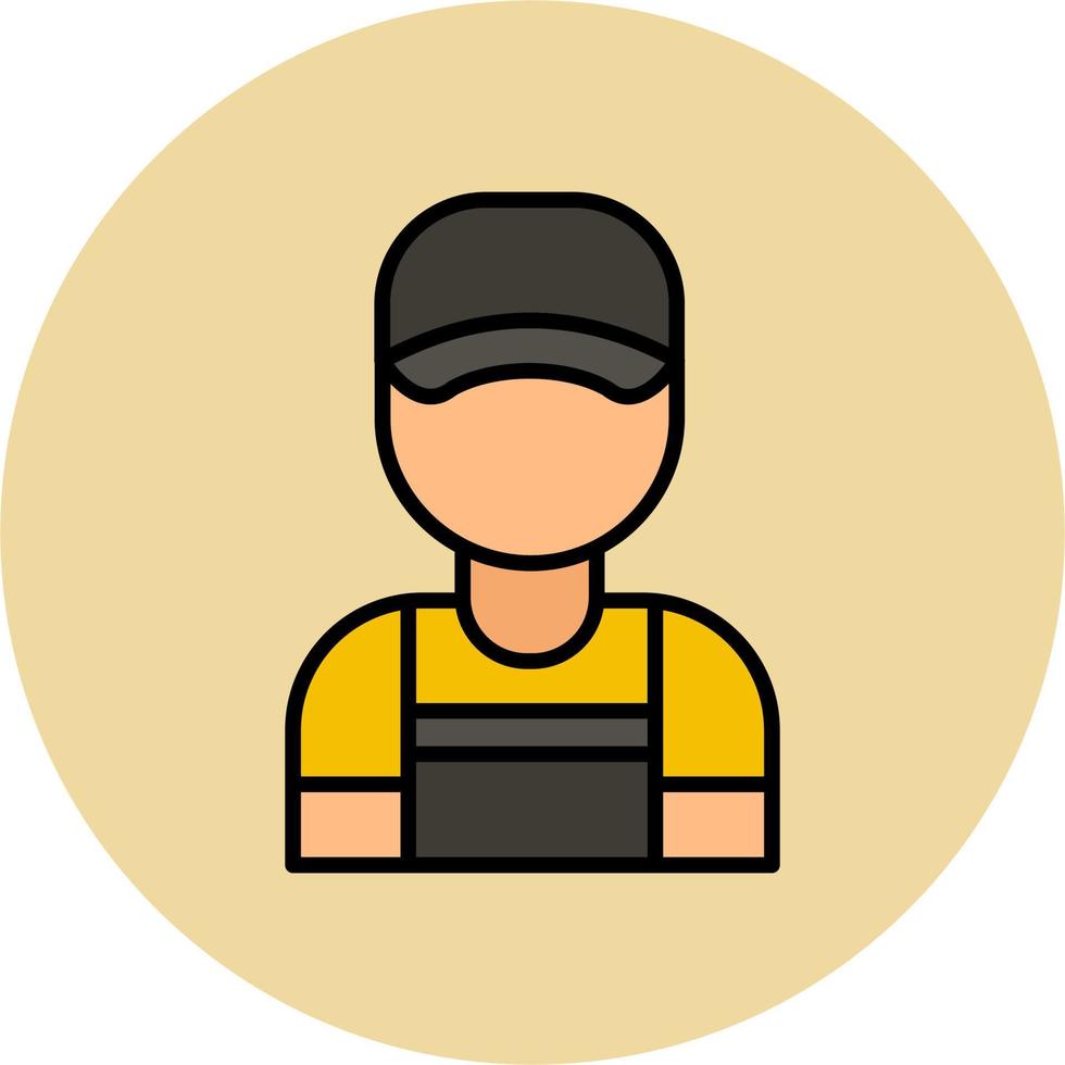 icono de vector de trabajador